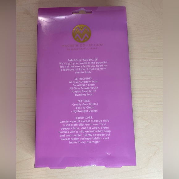 New Macbeth Collection By Margaret Josephs 5pc Face Brush Set - Picture 2 of 2